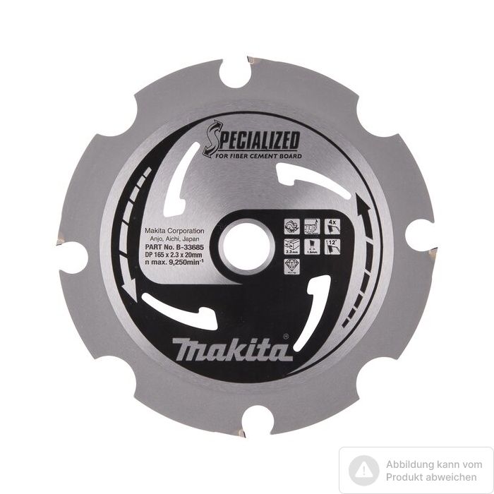 Foto von Makita Kreissägeblatt SPECIALIZED B-33685 165 x 20 mm, 4 Zähne Foto von Makita Kreissägeblatt SPECIALIZED B-33685 165 x 20 mm, 4 Zähne