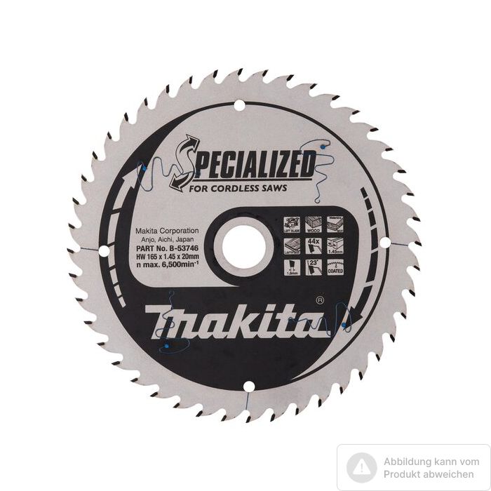 Bild von Makita SPECIALIZED Sägeb.165x20x44Z Bild von Makita SPECIALIZED Sägeb.165x20x44Z