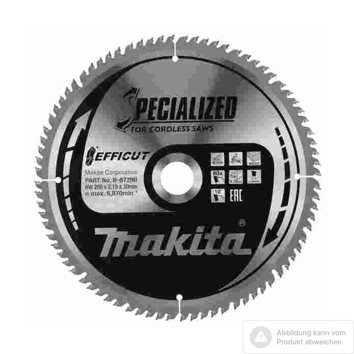 Foto von Makita EFFICUT Sägeblatt 260 x 30 mm 80Z Foto von Makita EFFICUT Sägeblatt 260 x 30 mm 80Z