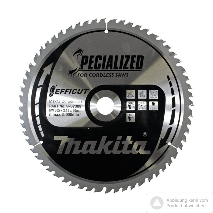 Foto von Makita Kreissägeblatt EFFICUT 305 x 30 mm, 60 Zähne Foto von Makita Kreissägeblatt EFFICUT 305 x 30 mm, 60 Zähne