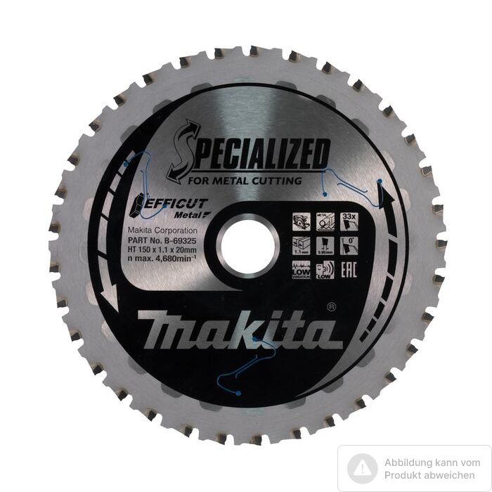 Bild von Makita Kreissägeblatt EFFICUT 150 x 20 x 1,1 mm, 33 Zähne Bild von Makita Kreissägeblatt EFFICUT 150 x 20 x 1,1 mm, 33 Zähne