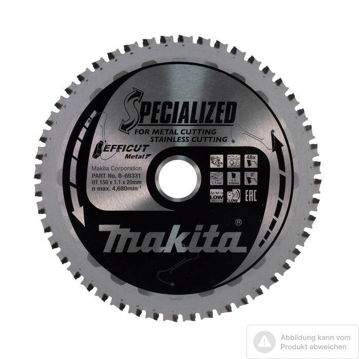 Foto von Makita Kreissägeblatt EFFICUT 150 x 20 x 1,1 mm, 48 Zähne Foto von Makita Kreissägeblatt EFFICUT 150 x 20 x 1,1 mm, 48 Zähne