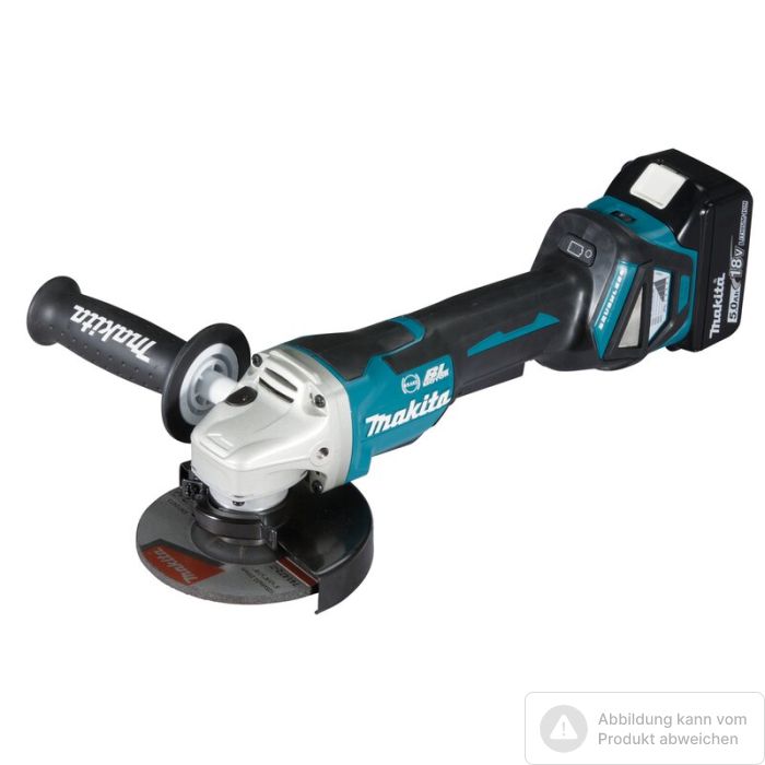 Bild von Makita Akku-Winkelschleifer DGA517RTJ 18 Volt,2 x 5 Ah Akku, Schnellladegerät Bild von Makita Akku-Winkelschleifer DGA517RTJ 18 Volt,2 x 5 Ah Akku, Schnellladegerät