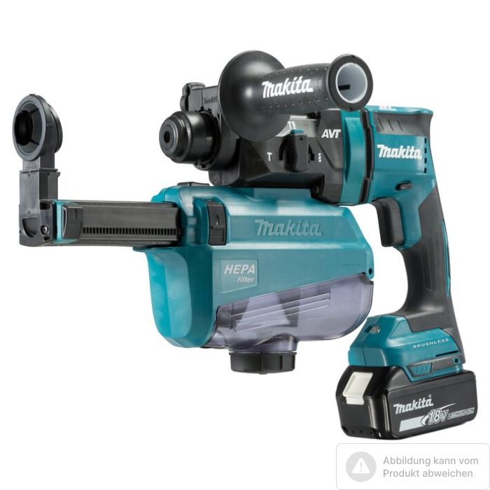 Foto von Makita 18V Akku-Kombihammer DHR182RTWJ, 1,7J, Bohren, Hammerbohren, Meißeln, in Beton max. 18mm Foto von Makita 18V Akku-Kombihammer DHR182RTWJ, 1,7J, Bohren, Hammerbohren, Meißeln, in Beton max. 18mm