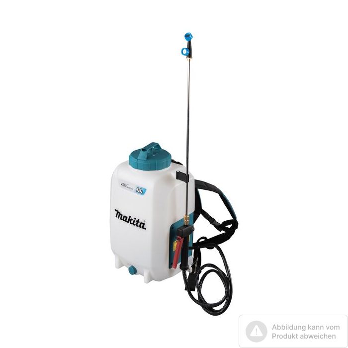 Foto von Makita Akku-Druckspritze DUS158Z 15 Liter, 5 bar max. Druck, 1,7 m Schlauchlänge Foto von Makita Akku-Druckspritze DUS158Z 15 Liter, 5 bar max. Druck, 1,7 m Schlauchlänge