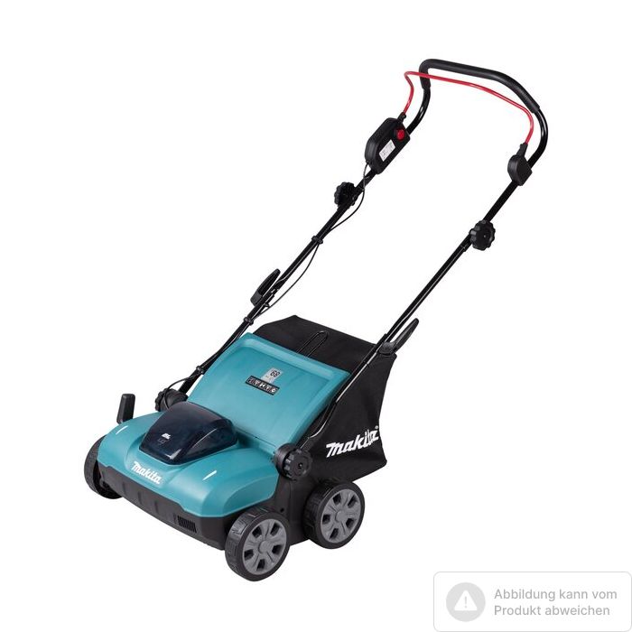 Foto von Makita Akku-Vertikutierer DUV320 18 Volt Arbeitstiefe 4-stufig (-8 bis 4 mm), 30 l Fangkorb Foto von Makita Akku-Vertikutierer DUV320 18 Volt Arbeitstiefe 4-stufig (-8 bis 4 mm), 30 l Fangkorb