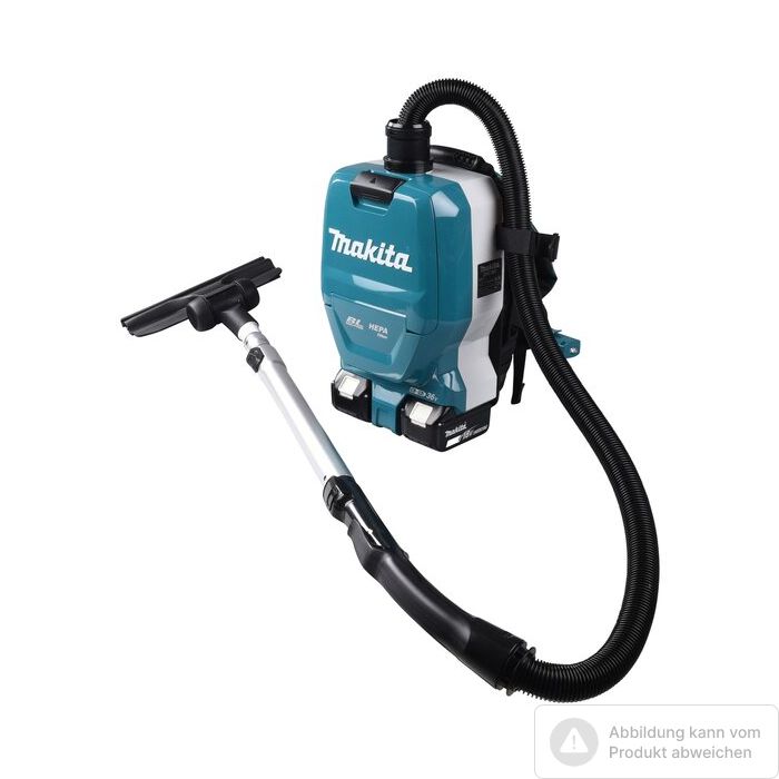 Foto von Makita Akku-Rucksackstaubsauger DVC261ZX15 für 2x18 Volt Akkus, ohne Akkus, ohne Ladegerät Foto von Makita Akku-Rucksackstaubsauger DVC261ZX15 für 2x18 Volt Akkus, ohne Akkus, ohne Ladegerät