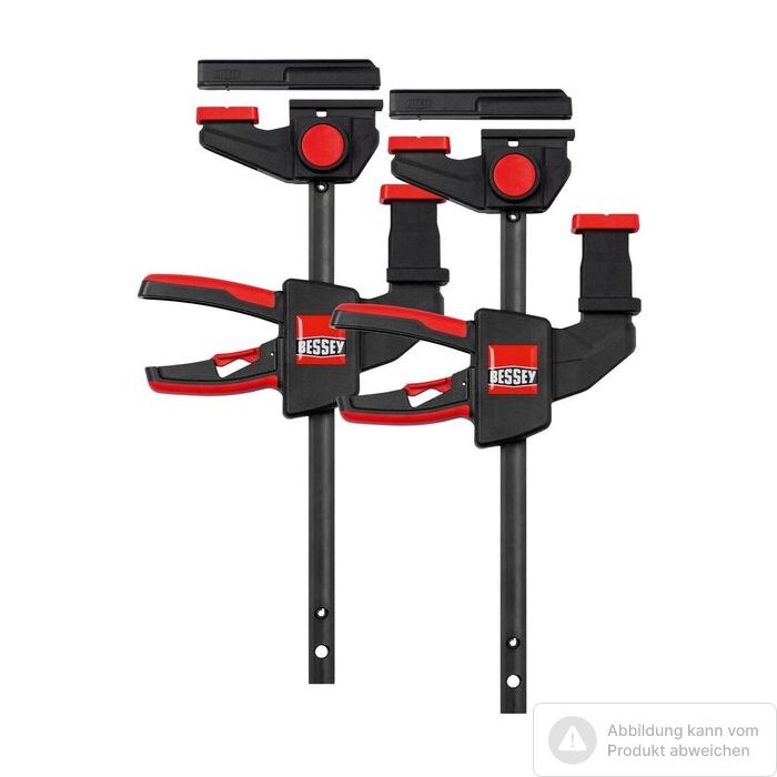 Bild von Bessey Einhand-Tischzwinge EZR15SET, 2er Set Spannweite 150 mm, Ausladung 60 mm Bild von Bessey Einhand-Tischzwinge EZR15SET, 2er Set Spannweite 150 mm, Ausladung 60 mm