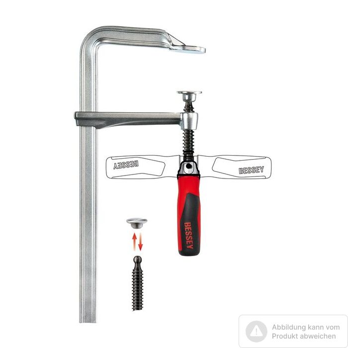 Bild von Bessey Ganzstahl-Schraubzwinge GZ mit Klappgriff 250 mm Spannweite, 120 mm Ausladung, Bild von Bessey Ganzstahl-Schraubzwinge GZ mit Klappgriff 250 mm Spannweite, 120 mm Ausladung,