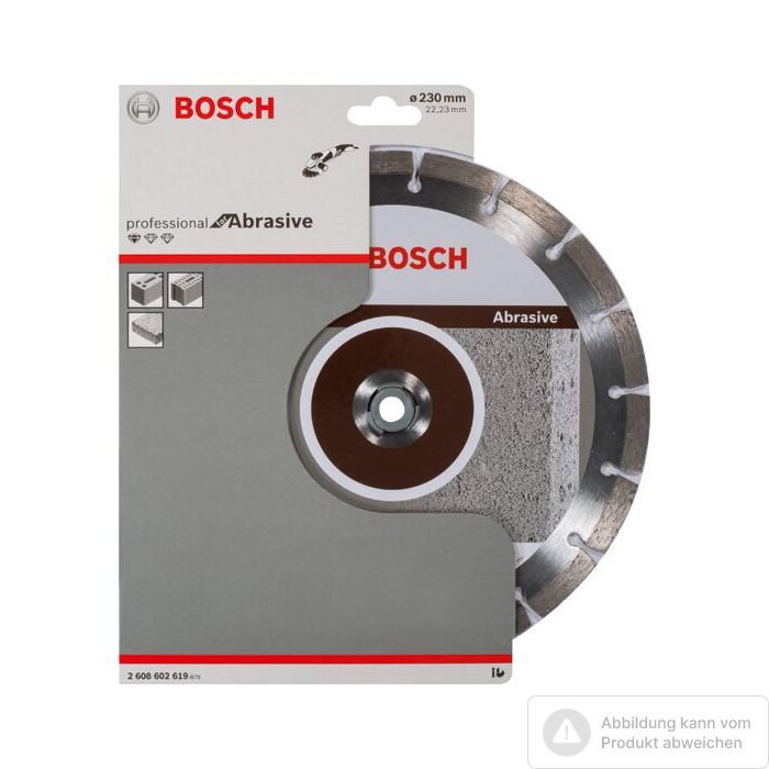 Bild von Bosch Diamanttrennscheibe Standard for Abrasive, 230 x 22,23 x 2,3 x 10 mm Bild von Bosch Diamanttrennscheibe Standard for Abrasive, 230 x 22,23 x 2,3 x 10 mm