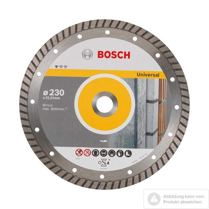Foto von Bosch Diamanttrennscheibe Standard for Universal Turbo, 230x22,23x2,5x10 mm, 1er-Pack Foto von Bosch Diamanttrennscheibe Standard for Universal Turbo, 230x22,23x2,5x10 mm, 1er-Pack