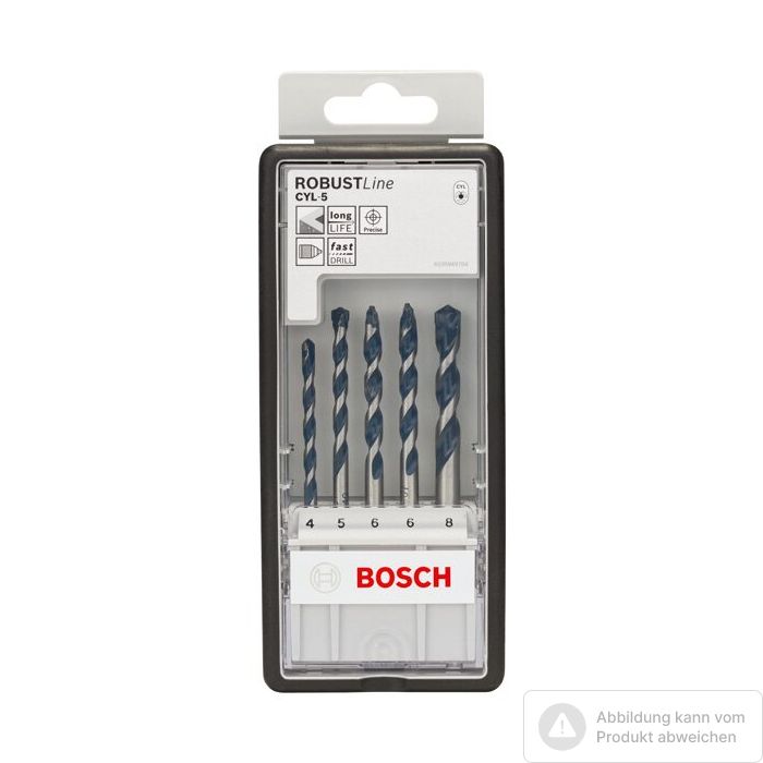Foto von Bosch 5-tlg. CYL-5 Betonbohrer-Set, Robust Line, 4-8 mm Foto von Bosch 5-tlg. CYL-5 Betonbohrer-Set, Robust Line, 4-8 mm