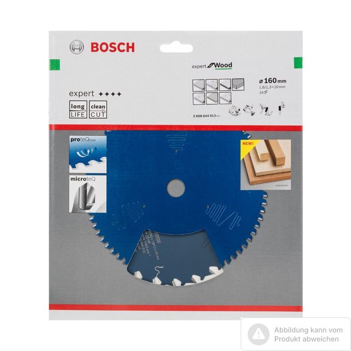 Bild von Bosch Kreissägeblatt Expert for Wood, H 160 x 20, Z24 Bild von Bosch Kreissägeblatt Expert for Wood, H 160 x 20, Z24