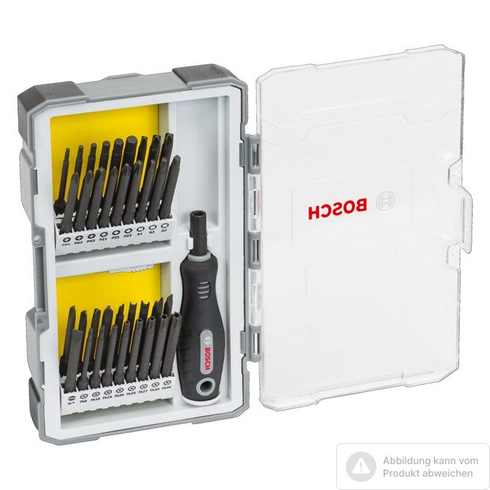 Bild von Bosch 37-teil. Set m Schrauberbits u Griff, PH, PZ, SL, TH, TQ, H, TW, SP, R und Bith Bild von Bosch 37-teil. Set m Schrauberbits u Griff, PH, PZ, SL, TH, TQ, H, TW, SP, R und Bith