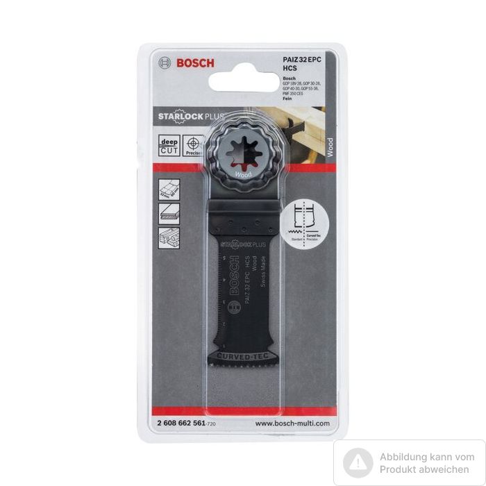 Foto von Bosch HCS Tauchsägeblatt PAIZ 32 EPC Wood, 60 x 32 mm, 1er-Pack Foto von Bosch HCS Tauchsägeblatt PAIZ 32 EPC Wood, 60 x 32 mm, 1er-Pack