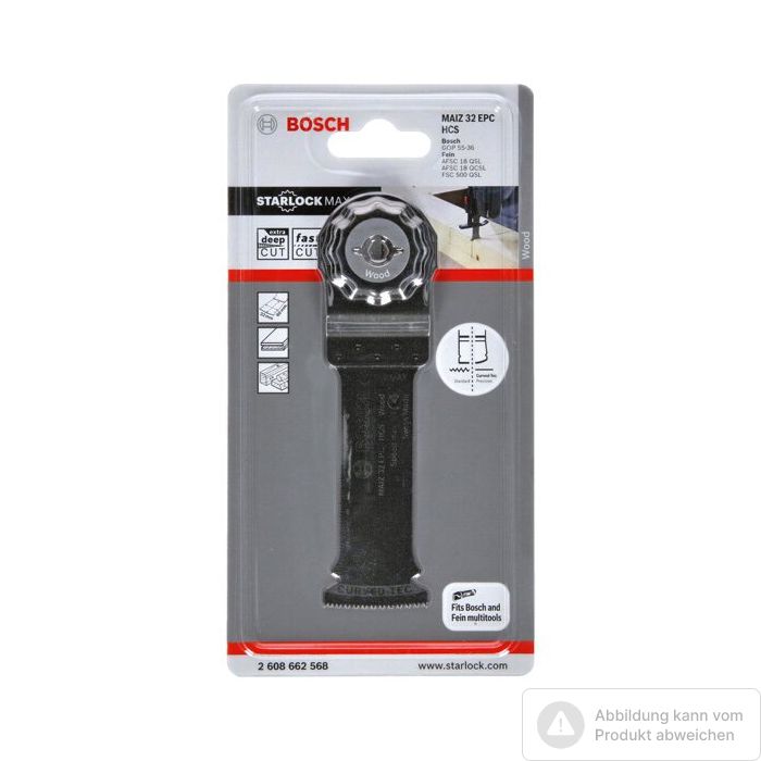 Foto von Bosch HCS Tauchsägeblatt MAIZ 32 EPC Wood, 80 x 32 mm, 1er-Pack Foto von Bosch HCS Tauchsägeblatt MAIZ 32 EPC Wood, 80 x 32 mm, 1er-Pack