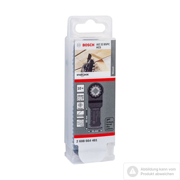 Bild von Bosch HCS Tauchsägeblatt AIZ 32 BSPC Hard Wood, 50 x 32 mm, 10er-Pack Bild von Bosch HCS Tauchsägeblatt AIZ 32 BSPC Hard Wood, 50 x 32 mm, 10er-Pack