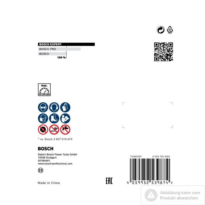 Bild von Bosch EXPERT Hard Ceramic Diamanttrennscheibe, 76x22,23 mm Bild von Bosch EXPERT Hard Ceramic Diamanttrennscheibe, 76x22,23 mm