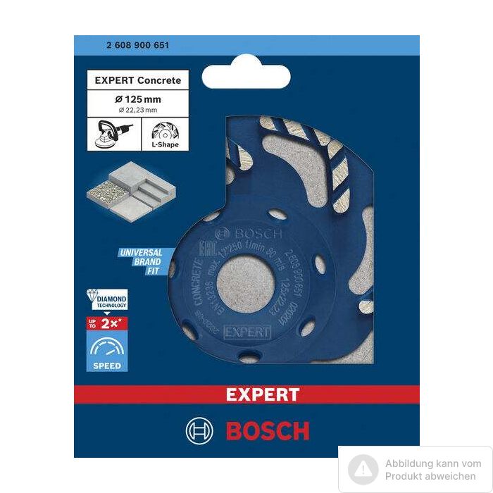 Bild von Bosch EXPERT Concrete Topfscheibe, 125x22,23x4,5 mm Bild von Bosch EXPERT Concrete Topfscheibe, 125x22,23x4,5 mm