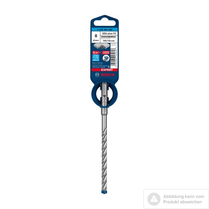 Foto von Bosch EXPERT SDS plus-7X Hammerbohrer, 8x100x165 mm Foto von Bosch EXPERT SDS plus-7X Hammerbohrer, 8x100x165 mm