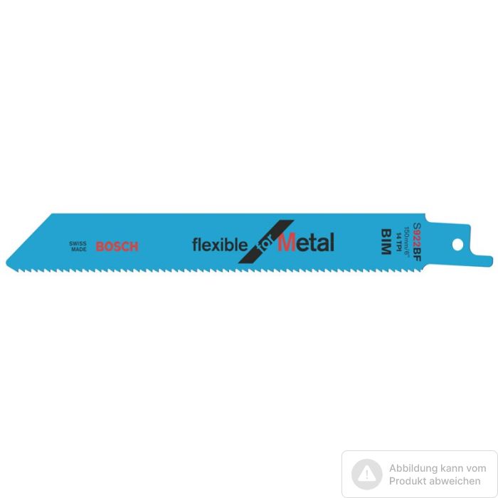 Bild von Bosch Säbelsägeblatt S 922 BF, Flexible for Metal, 5er-Pack Bild von Bosch Säbelsägeblatt S 922 BF, Flexible for Metal, 5er-Pack