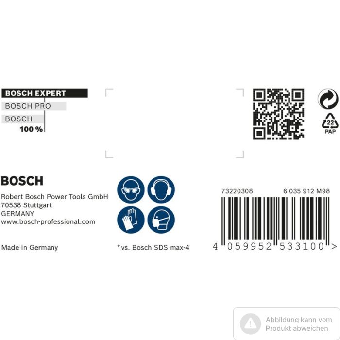 Bild von Bosch EXPERT SDS max-8X Hammerbohrer, 22x800x920 mm Bild von Bosch EXPERT SDS max-8X Hammerbohrer, 22x800x920 mm
