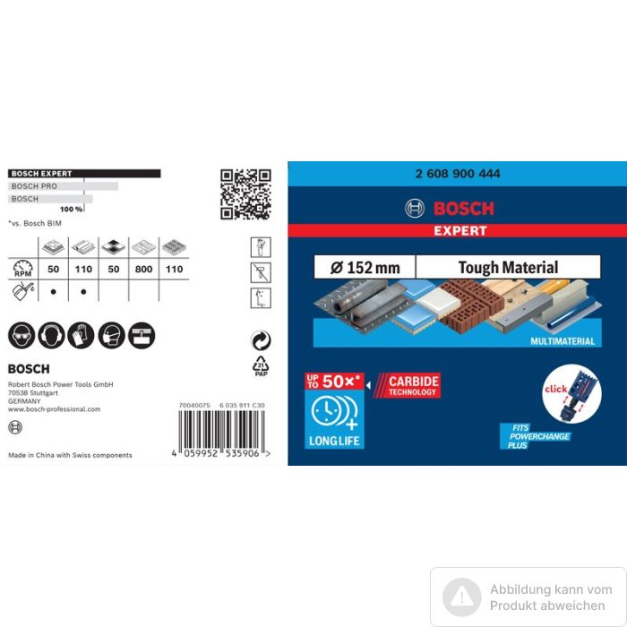 Bild von Bosch EXPERT Multi Material Lochsäge, 152x60 mm Bild von Bosch EXPERT Multi Material Lochsäge, 152x60 mm