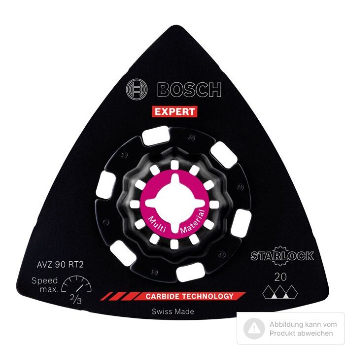 Foto von Bosch EXPERT AVZ 90 RT2 Schleifplatte für Multifunktionswerkzeuge, 90 mm Foto von Bosch EXPERT AVZ 90 RT2 Schleifplatte für Multifunktionswerkzeuge, 90 mm