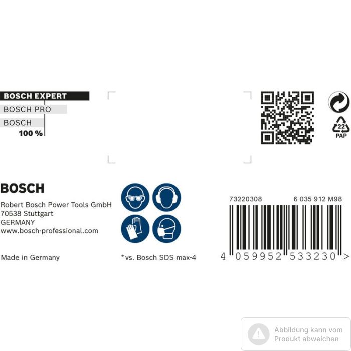 Bild von Bosch EXPERT SDS max-8X Hammerbohrer, 28x600x720 mm Bild von Bosch EXPERT SDS max-8X Hammerbohrer, 28x600x720 mm