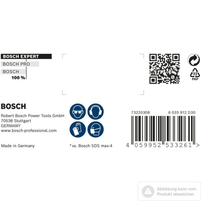 Bild von Bosch EXPERT SDS max-8X Hammerbohrer, 30x200x320 mm Bild von Bosch EXPERT SDS max-8X Hammerbohrer, 30x200x320 mm