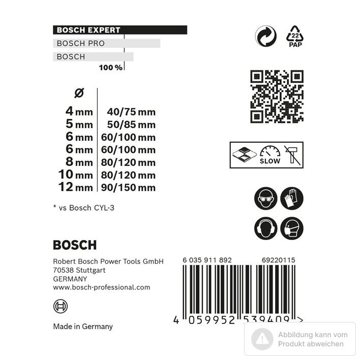 Bild von Bosch EXPERT CYL-9 Multi Construction Bohrer-Set, D= 4/5/6/6/8/10/12 mm, 7-tlg. Bild von Bosch EXPERT CYL-9 Multi Construction Bohrer-Set, D= 4/5/6/6/8/10/12 mm, 7-tlg.