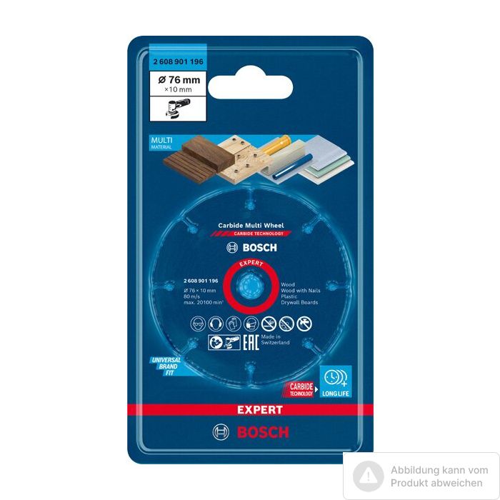 Bild von Bosch EXPERT Multi Material Carbide-Trennscheibe, 76 x 10 mm Bild von Bosch EXPERT Multi Material Carbide-Trennscheibe, 76 x 10 mm