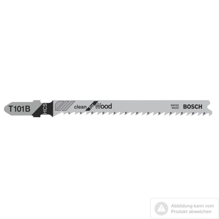 Bild von Bosch Stichsägeblatt T 101 B Clean for Wood, 5er-Pack Bild von Bosch Stichsägeblatt T 101 B Clean for Wood, 5er-Pack