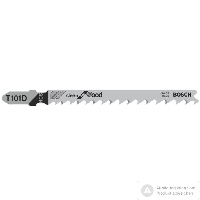 Foto von Bosch Stichsägeblatt T 101 D Clean for Wood, 5er-Pack Foto von Bosch Stichsägeblatt T 101 D Clean for Wood, 5er-Pack