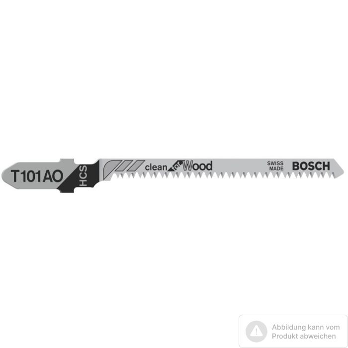 Bild von Bosch Stichsägeblatt T 101 AO Clean for Wood, 5er-Pack Bild von Bosch Stichsägeblatt T 101 AO Clean for Wood, 5er-Pack