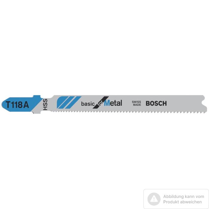 Foto von Bosch Stichsägeblatt T 118 A Basic for Metal, 5er-Pack Foto von Bosch Stichsägeblatt T 118 A Basic for Metal, 5er-Pack