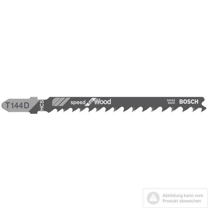 Bild von Bosch Stichsägeblatt T 144 D Speed for Wood, 5er-Pack Bild von Bosch Stichsägeblatt T 144 D Speed for Wood, 5er-Pack