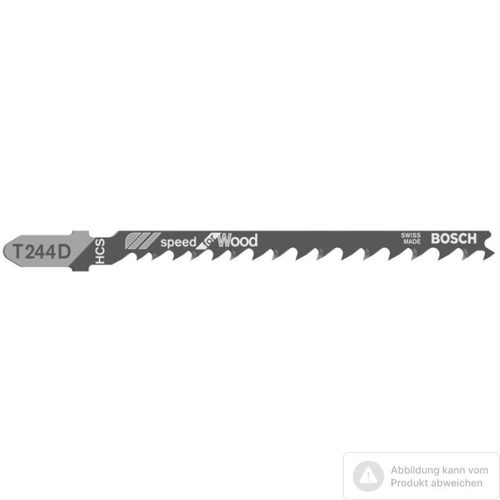 Foto von Bosch Stichsägeblatt T 244 D Speed for Wood, 5er-Pack Foto von Bosch Stichsägeblatt T 244 D Speed for Wood, 5er-Pack
