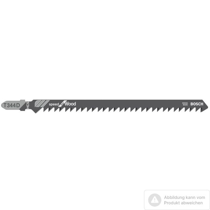 Foto von Bosch Stichsägeblatt T 344 D Speed for Wood, 5er-Pack Foto von Bosch Stichsägeblatt T 344 D Speed for Wood, 5er-Pack