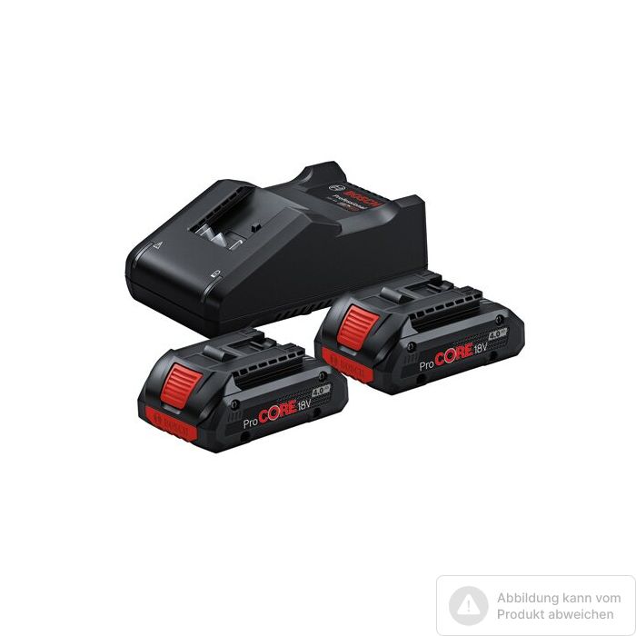 Foto von Bosch Starter-Set 2 x ProCORE18V 4.0Ah + GAL 18V-40 Foto von Bosch Starter-Set 2 x ProCORE18V 4.0Ah + GAL 18V-40