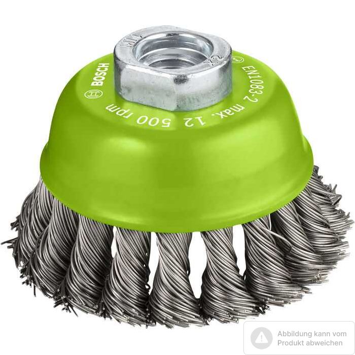 Foto von Bosch PRO Stainless Steel heavy Topfbürste, 75 x 0,5 mm, Gewinde Foto von Bosch PRO Stainless Steel heavy Topfbürste, 75 x 0,5 mm, Gewinde