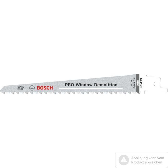 Bild von Bosch PRO Window Demolition S611DF Säbelsägeblatt, 1,25 x 19 x 150 mm, 5-tlg. Bild von Bosch PRO Window Demolition S611DF Säbelsägeblatt, 1,25 x 19 x 150 mm, 5-tlg.