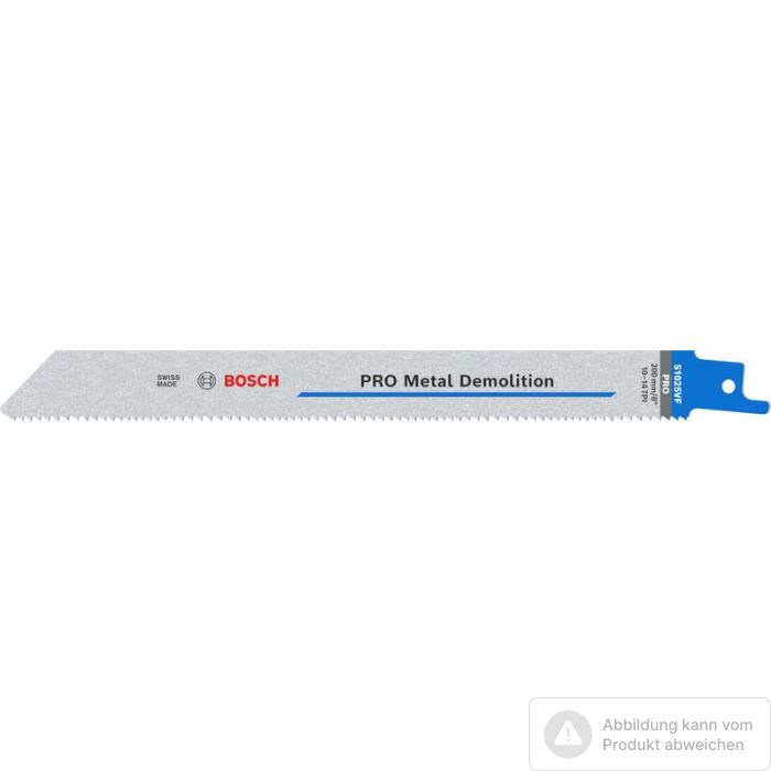 Bild von Bosch PRO Metal Demolition S1025VF Säbelsägeblatt, 1,25 x 19 x 200 mm, 5-tlg. Bild von Bosch PRO Metal Demolition S1025VF Säbelsägeblatt, 1,25 x 19 x 200 mm, 5-tlg.