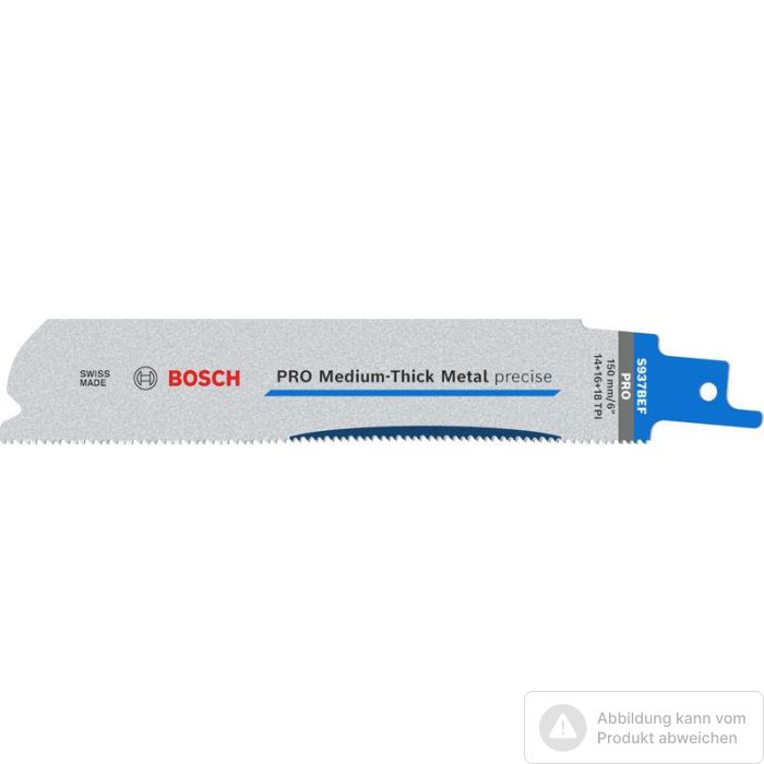 Bild von Bosch PRO Medium-Thick Metal precise S937BEF Säbelsägeblatt, 1,1 x 25 x 150 mm, 5-tlg. Bild von Bosch PRO Medium-Thick Metal precise S937BEF Säbelsägeblatt, 1,1 x 25 x 150 mm, 5-tlg.