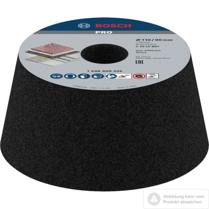 Bild von Bosch PRO Stone Konischer Schleiftopf, 90 x 110 x 55 mm, K24 Bild von Bosch PRO Stone Konischer Schleiftopf, 90 x 110 x 55 mm, K24