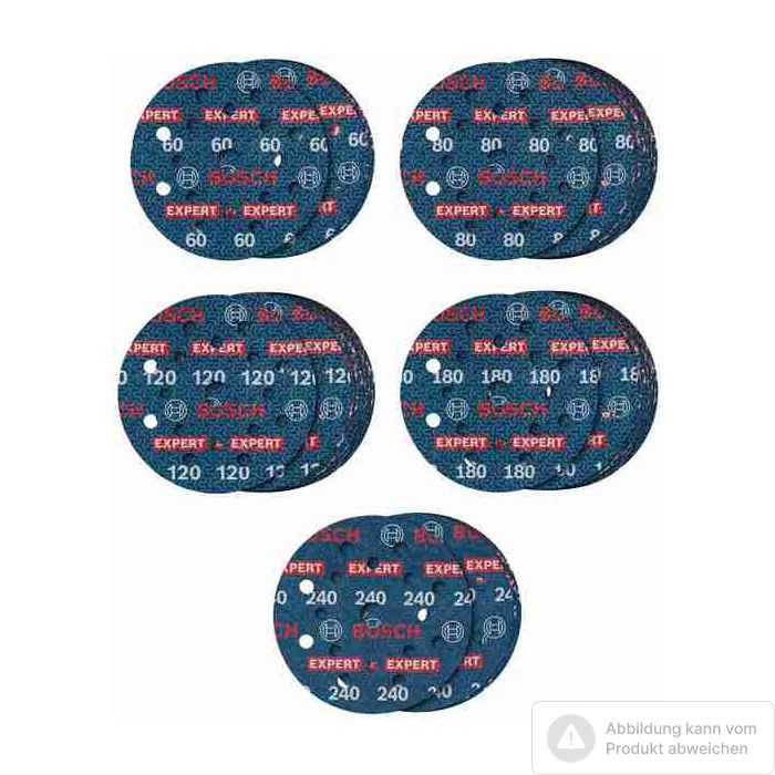 Bild von Bosch EXPERT O780 Foil Schleiffolie Set, 125 mm, K60/80/120/180/240, 55-tlg. Bild von Bosch EXPERT O780 Foil Schleiffolie Set, 125 mm, K60/80/120/180/240, 55-tlg.
