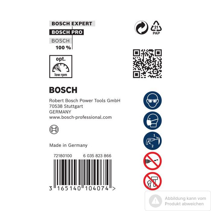 Bild von Bosch PRO Wood HSS Installationsbohrer, 22 x 100 x 600 mm, SDS plus Bild von Bosch PRO Wood HSS Installationsbohrer, 22 x 100 x 600 mm, SDS plus
