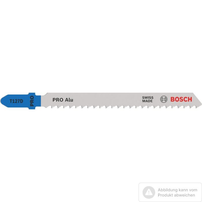 Foto von Bosch PRO Alu T127D Stichsägeblatt, 100 mm, 5-tlg. Foto von Bosch PRO Alu T127D Stichsägeblatt, 100 mm, 5-tlg.