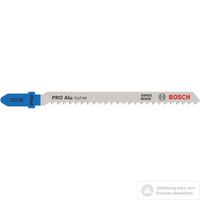 Bild von Bosch PRO Alu curve T227D Stichsägeblatt, 100 mm, 5-tlg. Bild von Bosch PRO Alu curve T227D Stichsägeblatt, 100 mm, 5-tlg.