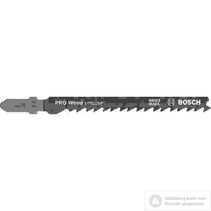 Foto von Bosch PRO Wood precise T144DP Stichsägeblatt, 100 mm, 5-tlg. Foto von Bosch PRO Wood precise T144DP Stichsägeblatt, 100 mm, 5-tlg.